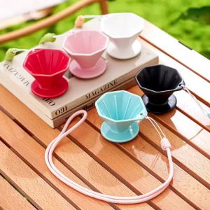 Mini Ceramic Reusable Coffee Dripper Handheld Extra Wide Pour Over Brewing Filters