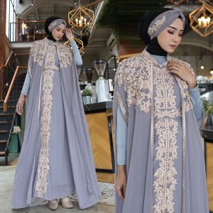cod- kaftan ayu dewi satu set topi supermewah bahan ceruty bebydoll- kafta ayu dewi tarbaru - kaftan lebaran - kaftan pesta - kaftan harga promo-kaftan muslim mewah