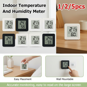 Mini Baby Room Temperature Gauge High Precision Electronic Indoor Temperature And Humidity Sensor with Dry Wet Display Detection
