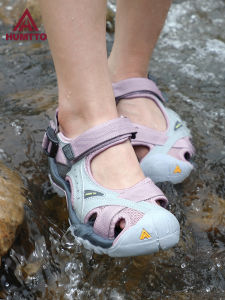 HUMTTO Womens Outdoor Sandals Water Shoes Quick Dry Slip-On Beach Sports Shoes Anti-Slip Breathable Synthetic Leather