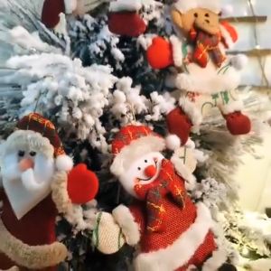 【lower Price】4Pcs/Set Christmas Tree Doll Pendant Santa Claus Elk Pendants Snowman Xmas Tree Hanging Ornaments New Year Xmas Decorations
