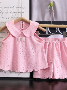 Sweet Lace Sleeveless Girls Summer Set
