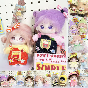 10Cm baby clothes cotton doll clothes starfish normal body doll dress up maid wedding dress overalls set