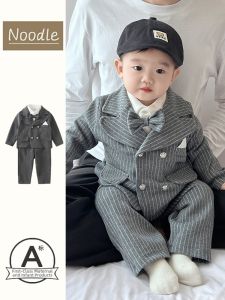 Boys Tuxedo Suit Set For Toddler Autumn Wear