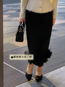 Romantic Handmade Heavy Embroidery 3D Floral Wind Bell Half Skirt Womens plus Size Fashionable Commute Pure Color Long Skirt