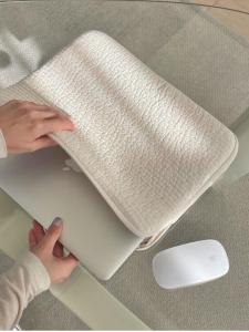 New Ins Blogger Style White Black Laptop Bag Tablet Computer Inner Bag Notebook Computer Bag Digital Accessories Tablet Case