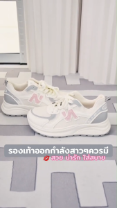 2025สไตล์ใหม่ แฟชั่นรองเท้าผ้าใบใส่สบาย รองเท้าวิ่งระบายอากาศได้ดี กันลื่นรองเท้าผ้าใบสตรีลำลอง คลาสสิค all-match ไซส์ 36-42