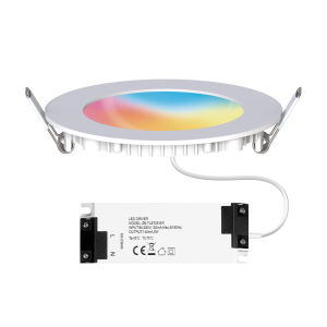 MOES | MOES ZigBee Downlight Tuya Thin Dimming Spot Lamp 6W RGB Change Warm Cool Light Work with Alexa Google Home Smart Life In Party