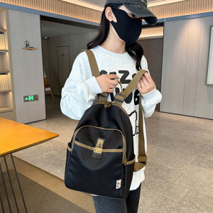 Trendy Oxford Cloth Backpack Large Capacity Ladies Fashionable Canvas Bag Bookbag Dual Shoulder Bag for Travel Commuting