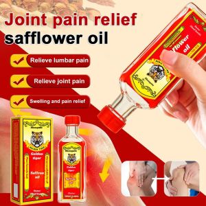 【金虎】Safflower Active Oil Genuine Pain Relief Bone Tendon Sprain Elderly Trauma Active Oil Rheumatism Back Pain Official金虎红花油