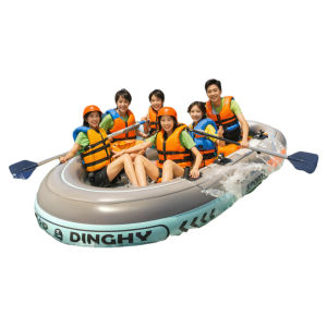 Thickened Inflatable Rubber Boat Portable Folding Fishing Boat Leisure Watercraft Lightweight Inflatable Kayak for Camping Travel