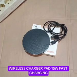V180 ADAPTOR CAS CASAN WIRELESS CHARGER USB TIPE TYPE PAD 15W FAST CHARGING WIRELES CHARGING TRAVEL ANDROID IOS CHAS QI QUICK CHARGE PENGISIAN TANPA KABEL