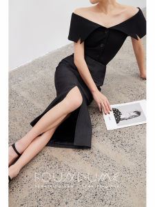 Modern Leopard Print High Waist Midi Skirt with Front Split Slimming Half-length Womens Fashion Spring Summer New Arrival