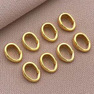 Mixed 10/20pcs 18K copper plated real golden thick silvery white golden melon seed buckle set DIY jewelry making accessories