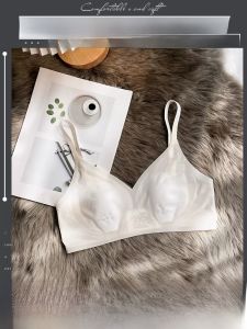 Seamless Ultra-Thin Womens Bra Wireless Breathable Comfortable Nylon Fabric for Summer Prevent Sagging Large Size Appears Small