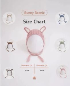 Kupluk Anak Bunny / Kupluk Anak Kelinci 0-2 thn