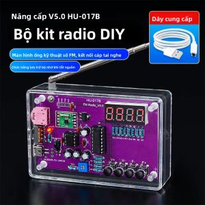 Bộ Kit Tự Làm RDA5807S Mô-đun Radio FM Đa Chức Năng 87-108MHz Có Thể Điều Chỉnh Màn Hình Hiển Thị Kỹ Thuật Số LED Điều Chỉnh Âm Lượng Cho Dự Án Điện Tử