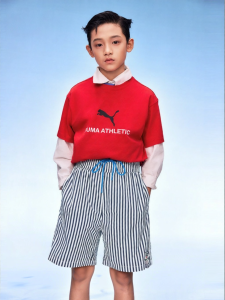PUMA | UV Protection Stripe Print Kids Shorts