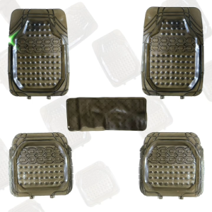 OCAS UNIVERSAL CAR FLOOR MATTING SILICON TRANSPARENT TEA COLOR (12321)