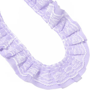 2Yards/Lot 5cm Lace Trim Ribbons Colorful Chiffon Pleated Fringe Ribbon DIY Sewing Dress Decor Gift Wrapping Hair Accessories