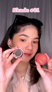 PINKFLASH 2-in-1 Eyebrow Cream & Powder Gel pomade kosmetik alis Tahan air Tahan lama Multi-uses