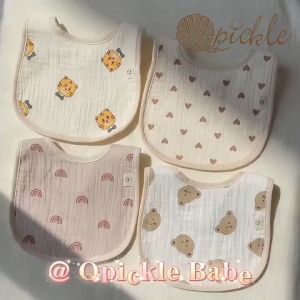 6 Layers 100% Cotton Gauze U-shaped Pure Cotton Baby Bib Kids Bib Newborn Bib Burp Cloths Feeding Bib
