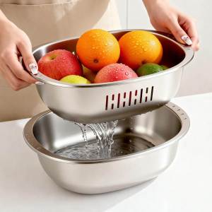 Stainless Steel Versatile Colander Washing Basket