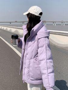 Oversize Bread Style Short down Cotton Jacket Womens Fashion Autumn Winter Coat Thickened Cotton Padded Korean Version Commute