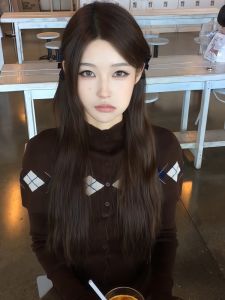 Brown Plaid Long Sleeve Knitted Scarf Womens Slim Fit Autumn Winter New Design Versatile Top Korean Style Commute Fashion