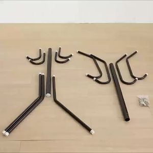12 Hooks DIY Clothes Standing Hanging Rack Pole Cloth Hanger Tree Closet Organizer Drying Shelf