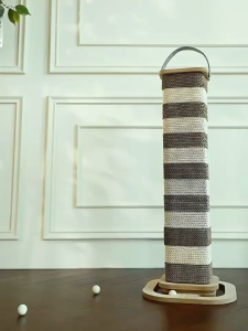 Cat Scratching Post Stable Vertical Cats Scratcher Cardboard Design with Replaceable Blocks