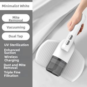 Wireless Small Uv Sterilizer Dust Mite Remover Handheld Vacuum Cleaner Portable Home Use High Suction Power Fungus Killer