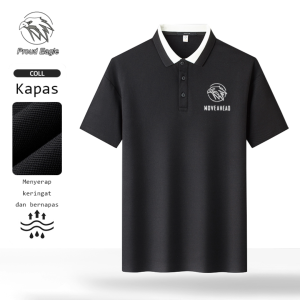 kaos import kemeja biru muda pria kaos pria keren Polo Shirt Kemeja lengan pendek Katun