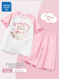 Jeanswest | Bộ Đồ Mặc Nhà Mùa Hè Thoáng Khí Cho Bé Gái Cotton