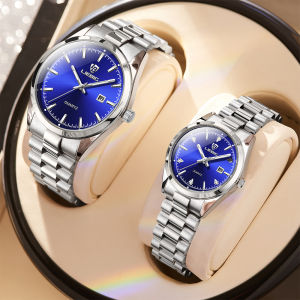 [Free Gift Box+Adjuster] LIEBIG Watch for Men Women Waterproof Caual Watch Stainless Steel Date Luminous Luxury Business Quartz Watch for Couple