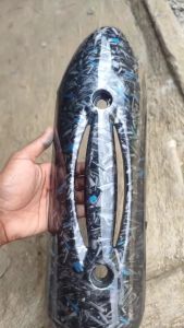 Forged biru Tutup tameng knalpot scoopy karbu lama