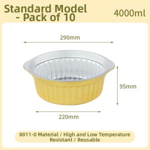 ABLPAK | Disposable Round Aluminum Foil Containers For Hot Pot