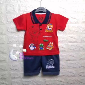 BOBOBAM BAJU BAYI LAKI LAKI SETELAN ANAK COWO LUCU STELAN COWOK 6 12 BULAN KEREN TRENDY KEKINIAN KERAH WANGKI P0R0R0