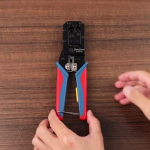 Dụng Cụ Bấm Cáp Mạng Ethernet Chính Xác 6P/8P Kìm Đa Năng Kẹp Đầu Crystal Với Chức Năng Cắt Và Tuốt Dây Cho Việc Làm Điện Tự Làm