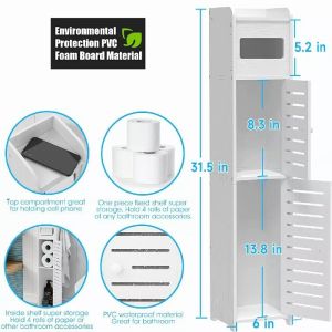 Toilet Storage Cabinet with Paper Holder