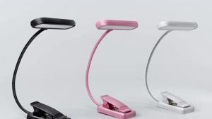 Book Light for Reading 12 LED Eye Caring 3 Color 10 Brightness Adjustable Long-Lasting Rechargeable Clip on Light for Book Lover