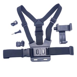 Action Camera Mount Kit 5-in-1 Universal Adjustable Head & Chest Strap Rotatable Phone Mount for GoPro Hero 13 & Smartphones
