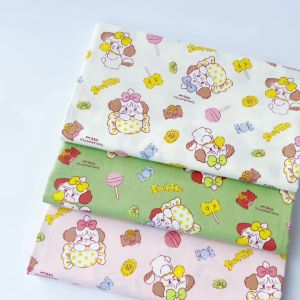 Cartoon Candy Cotton Printed Fabric Baby Clothing Kindergarten Bed Sheet and Quilt Set Twill Fabric TJ22224