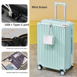 HanRui | Expandable Dual-Zipper Durable Combination Lock Travel Luggage