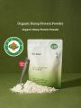 Organic Hemp Protein Powder Plant Based Vegan Meal Replacement Fitness Food Breakfast Supplement Natural Health Powder. 
