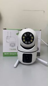 ซื้อ1แถม1 YOOSEE กล้องวงจรปิด กล้องเลนส์คู่ หน้าจอคู่ กล้องวงจรปิดกลางแจ้ง การตรวจจับการเคลื่อนไหวเสียงสองทางกันน้ํา กล้องวงจรปิดไร้สายไม่ใช้เน็ต 360° WIFI Night Vision AI IR กันน้ํา