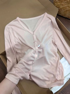 LANMENGYA | Ice Silk Sun Protection Cardigan Loose and Breathable V-Neck Long Sleeve Shirt