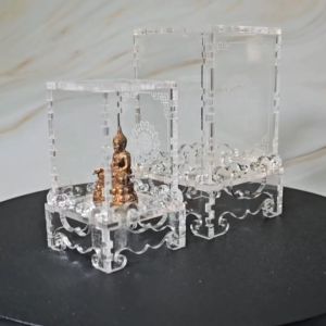 ฐานพระ+ครอบแก้ว ครอบแก้วพระ​ ครอบพระอะคริลิค กล่องตั้งโชว์พระ แท่นวางพระ