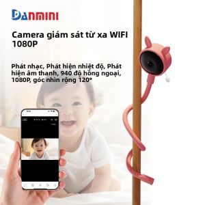 Máy Theo Dõi Trẻ Em Thông Minh Danmini 1080P HD Với Chức Năng Đàm Thoại Hai Chiều Tầm Nhìn Ban Đêm Điều Khiển Từ Xa Qua Ứng Dụng Tuya Camera Hồng Ngoại Để Trông Trẻ