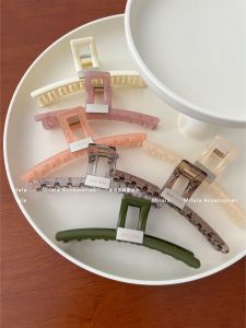 Elegant Black One-Strand Hair Clip & Fashionable Updo Shark Clamp: Stylish Crossed Hair Accessories